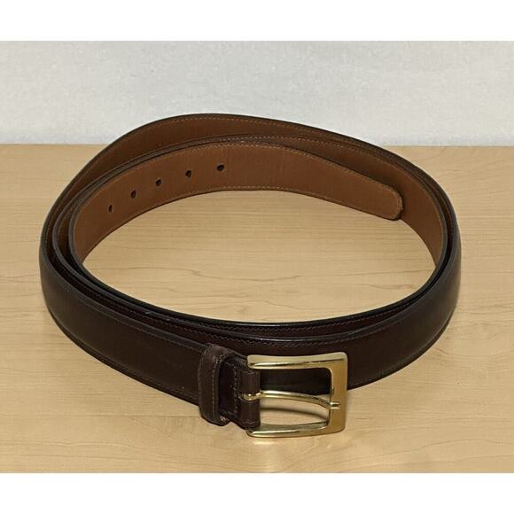 Trafalgar Other - Trafalgar Cortina Bos Indicus Mens Sz 60 Clean Brown Big Tall Leather Dress Belt